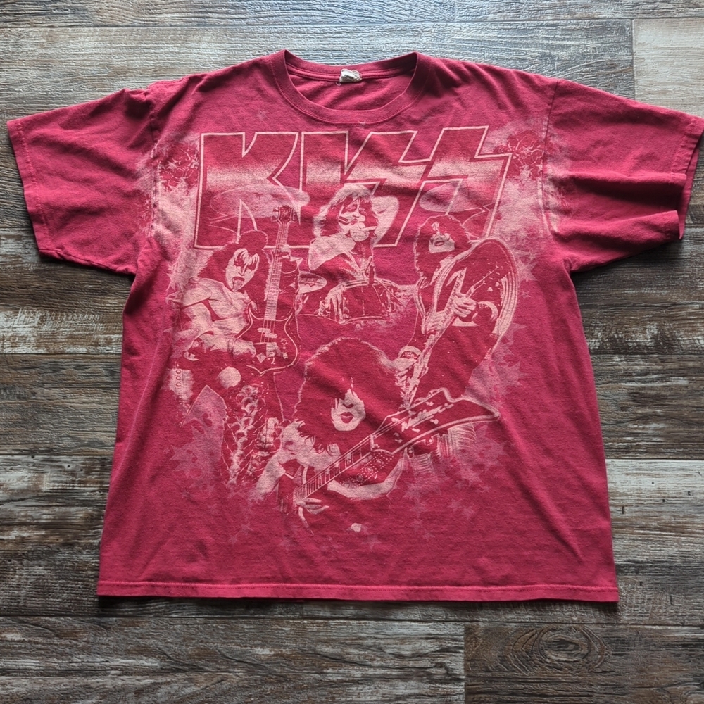 Vintage KISS Concert Shirt Mens Size XL Rock And Roll Band T-shirt Punk Grunge